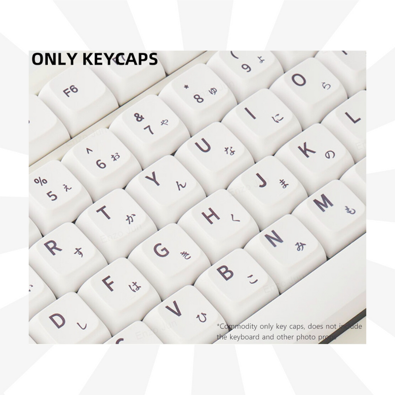 ANYMOB Keycap Keyboard Grey 127 English keys Minimalist Customized Sided Heat Submlimation Switch Fit Box