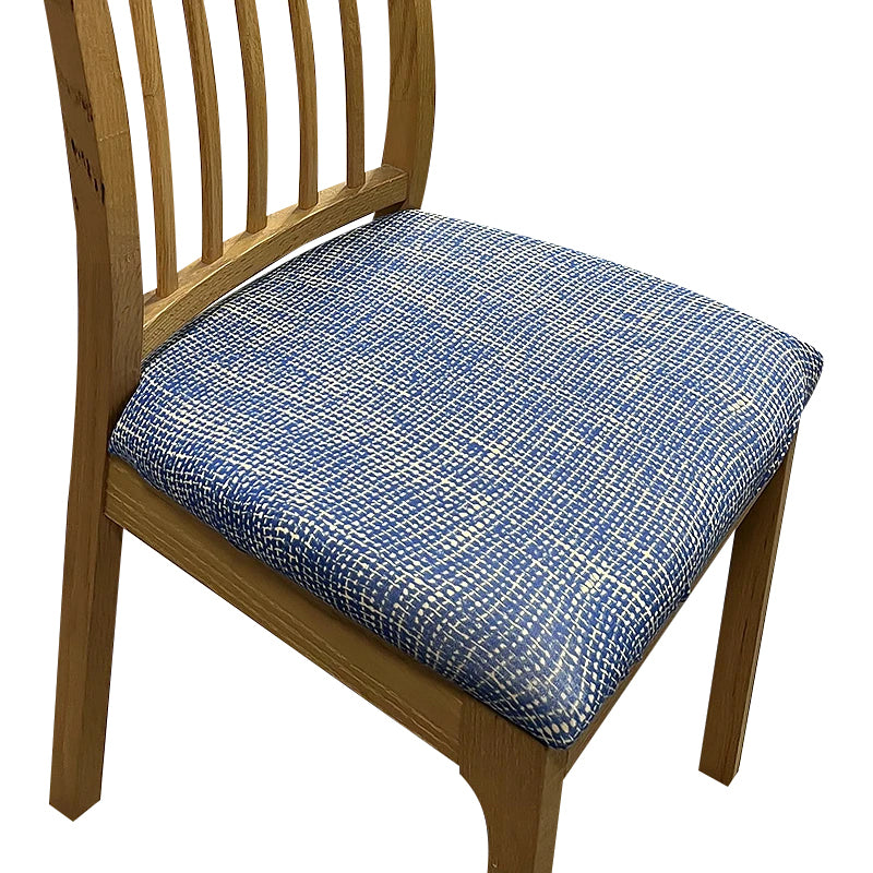 Anyseat Chair Cover Navy Blue Corn Kennel Pattern Stretch Seat Cover for Home Dinning Kitchen Washable Removable