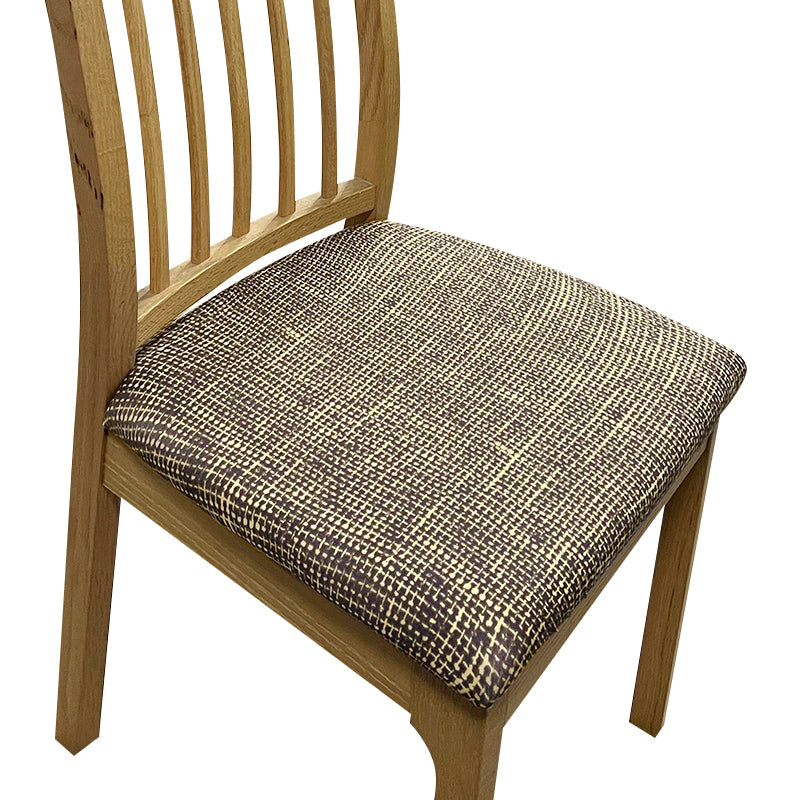 Anyseat Chair Cover Dark Brown Corn Kennel Pattern Stretch Seat Cover for Home Dinning Kitchen Washable Removable