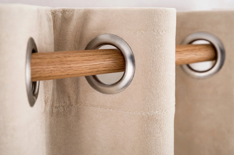Anydrape Beige Velvet Blackout Curtains – High‑Quality Modern Luxury Drapes for Living Room, Bedroom & Dining Windows
