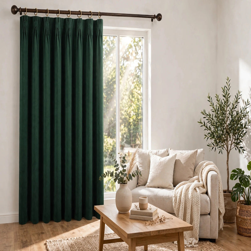 Anydrape Green Velvet Blackout Curtains – High‑Quality Modern Luxury Drapes for Living Room, Bedroom & Dining Windows