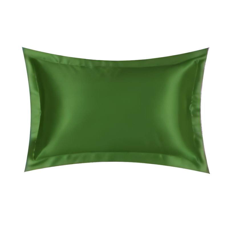 ANYHOUZ Pillowcase Army Green Luxury Soft Natural Mulberry Silky Two Sided Satin Cover