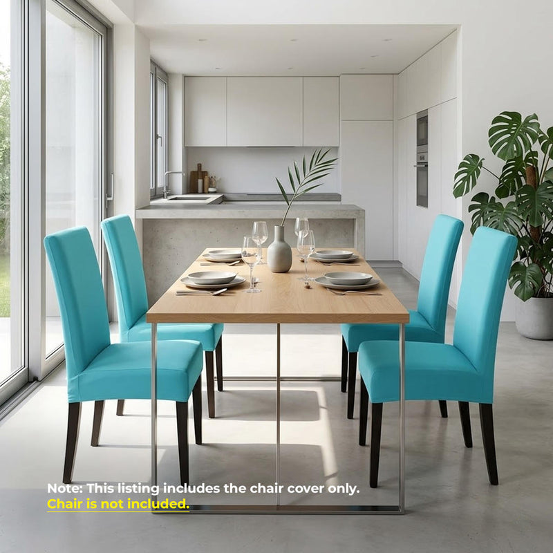 Anyseat Sky Blue Chair Cover – Waterproof Elastic Slipcover with Anti‑Dirt Protection for Dining Room, Kitchen, Wedding, Hotel, Banquet & Restaurant