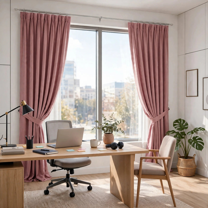 Anydrape Dark Peach Velvet Blackout Curtains – High‑Quality Modern Luxury Drapes for Living Room, Bedroom & Dining Windows