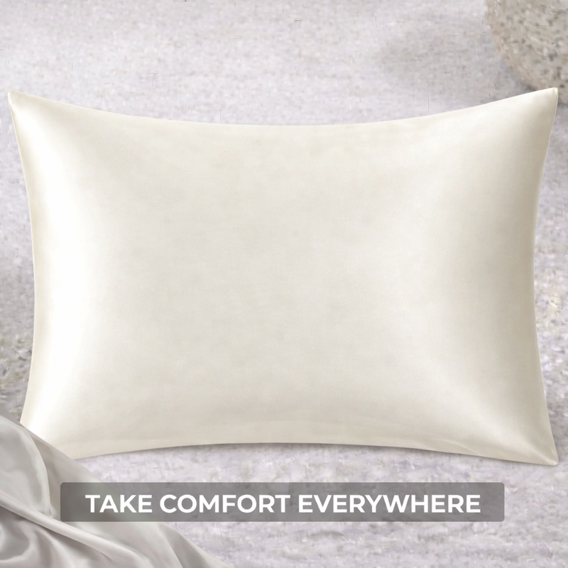 ANYHOUZ White Mulberry Silk Pillowcase 50x75cm Soft Smooth Luxury Bedding