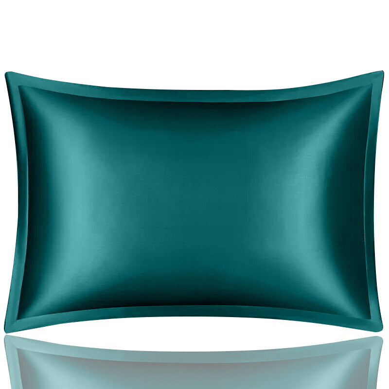 ANYHOUZ Pillowcase 50x90cm Teal Pure Real Silk For Comfortable And Relaxing Home Bed