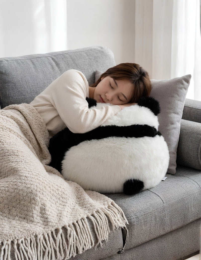 Anypillow Panda Plush Throw Pillow Cute Back View Design