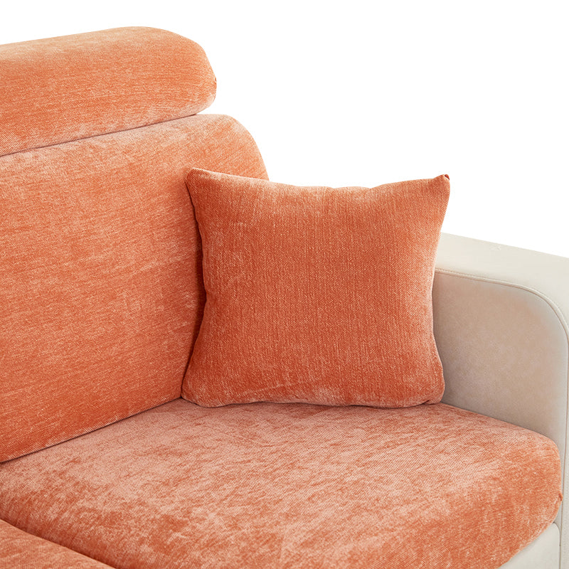 Anyseat Pillowcase 45X45Cm Rustic Orange Polyester Chenille Thick Stretchable Cushion For Living Room