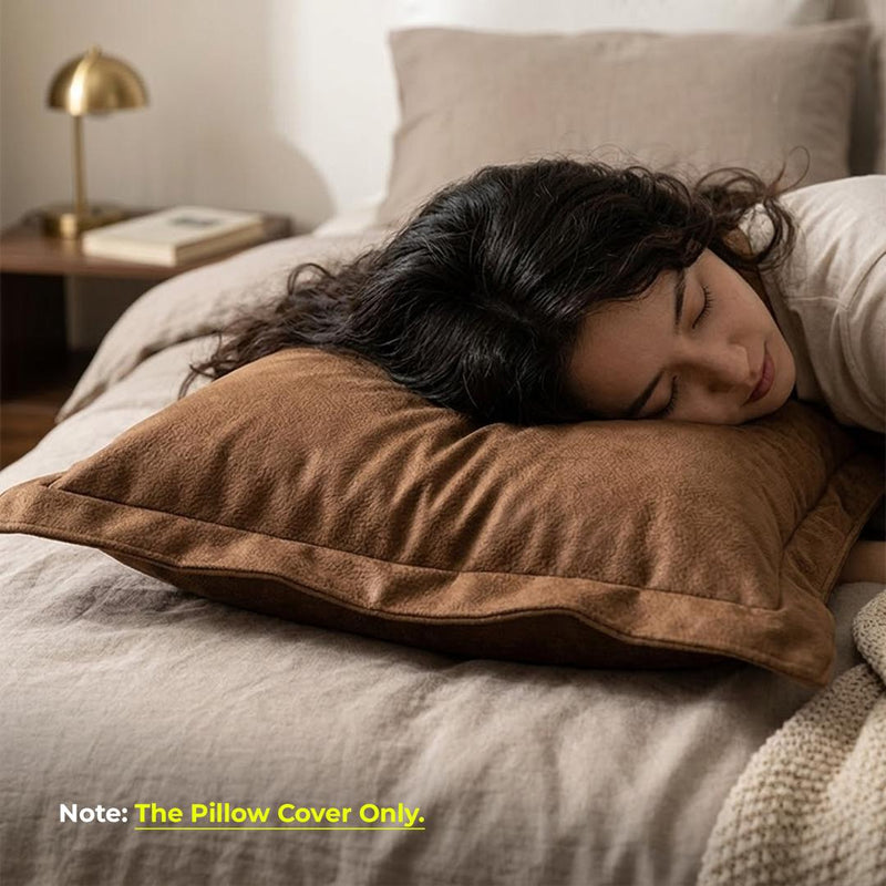 Anypillow Brown Plain Decorative Cushion Cover – Soft Throw Pillowcase for Sofa & Bed