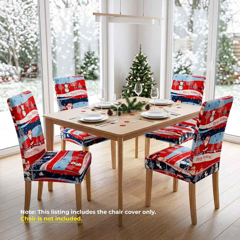 Anyseat Wave Santa Chair Cover – Elastic Anti‑Dirt Design for Dining, Kitchen, Wedding, Hotel & Banquet Use