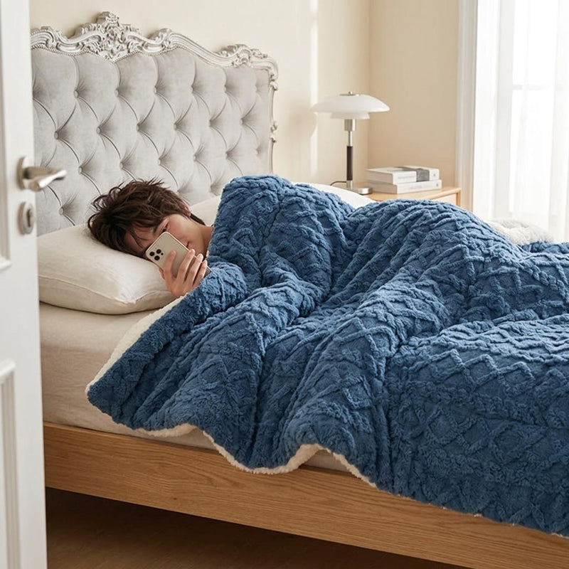 Anycozy Cashmere Blanket Thick Warm Quilt Comforter