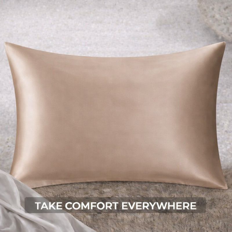 ANYHOUZ Gold Mulberry Silk Pillowcase 50x90cm Soft Smooth Luxury Bedding