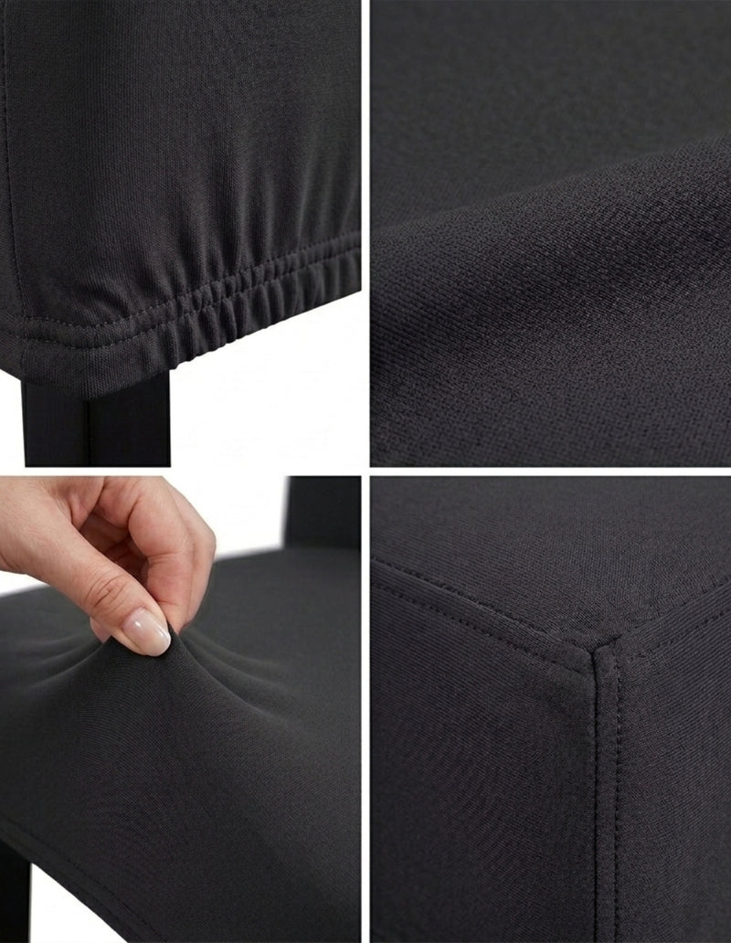 Anyseat Black Chair Cover – Waterproof Elastic Slipcover with Anti‑Dirt Protection for Dining Room, Kitchen, Wedding, Hotel, Banquet & Restaurant