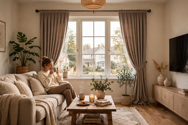 Anydrape Khaki Velvet Blackout Curtains – High‑Quality Modern Luxury Drapes for Living Room, Bedroom & Dining Windows