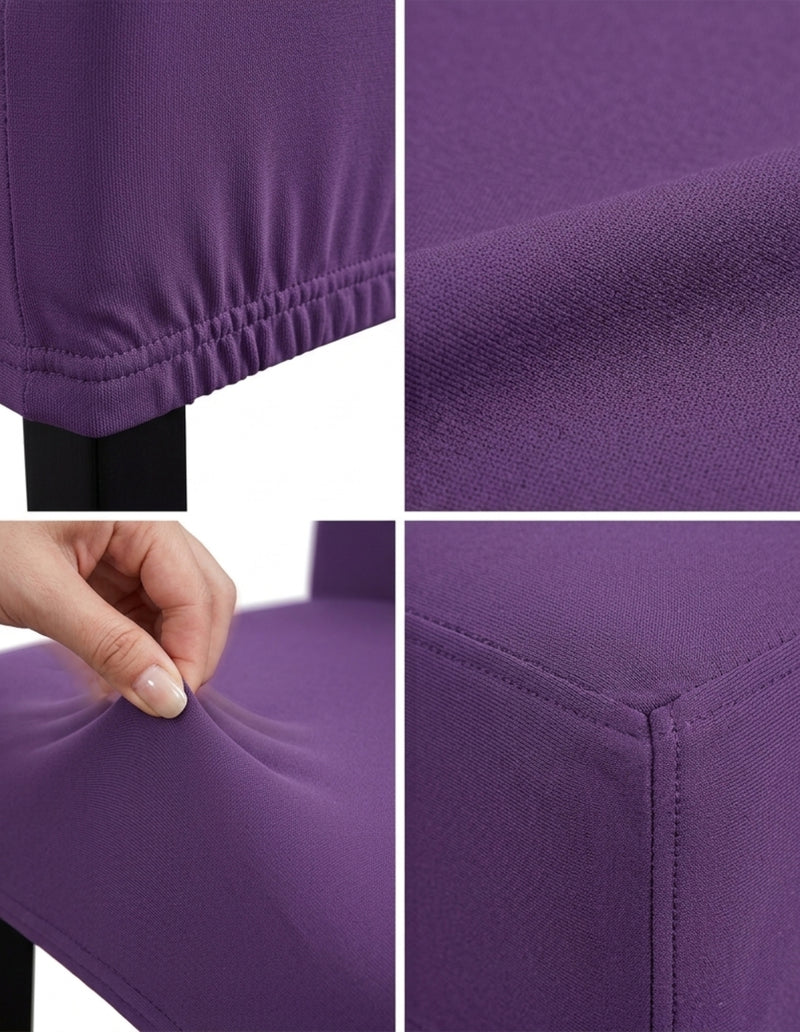 Anyseat Purple Chair Cover – Waterproof Elastic Slipcover with Anti‑Dirt Protection for Dining Room, Kitchen, Wedding, Hotel, Banquet & Restaurant