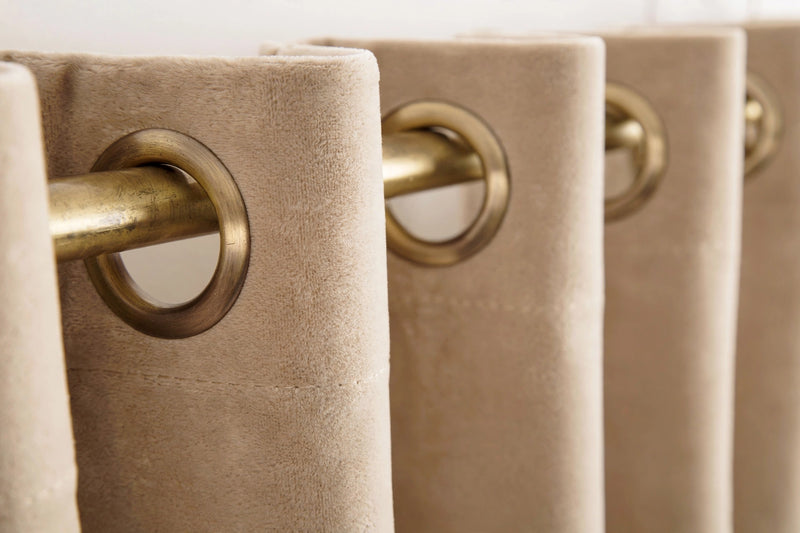 Anydrape Beige Velvet Blackout Curtains – High‑Quality Modern Luxury Drapes for Living Room, Bedroom & Dining Windows