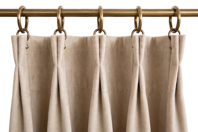 Anydrape Beige Velvet Blackout Curtains – High‑Quality Modern Luxury Drapes for Living Room, Bedroom & Dining Windows