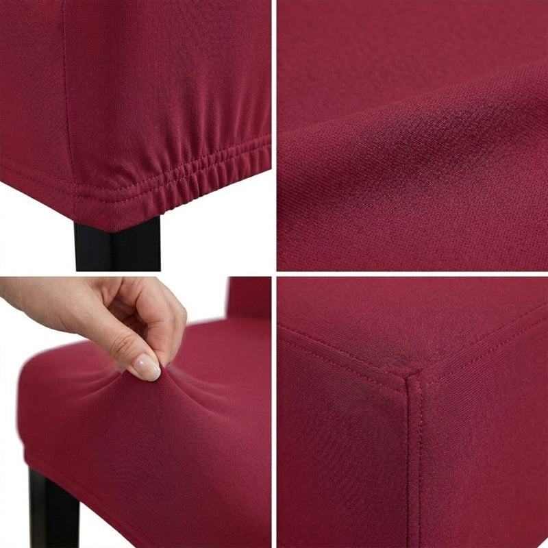 Anyseat Red Chair Cover – Waterproof Elastic Slipcover with Anti‑Dirt Protection for Dining Room, Kitchen, Wedding, Hotel, Banquet & Restaurant
