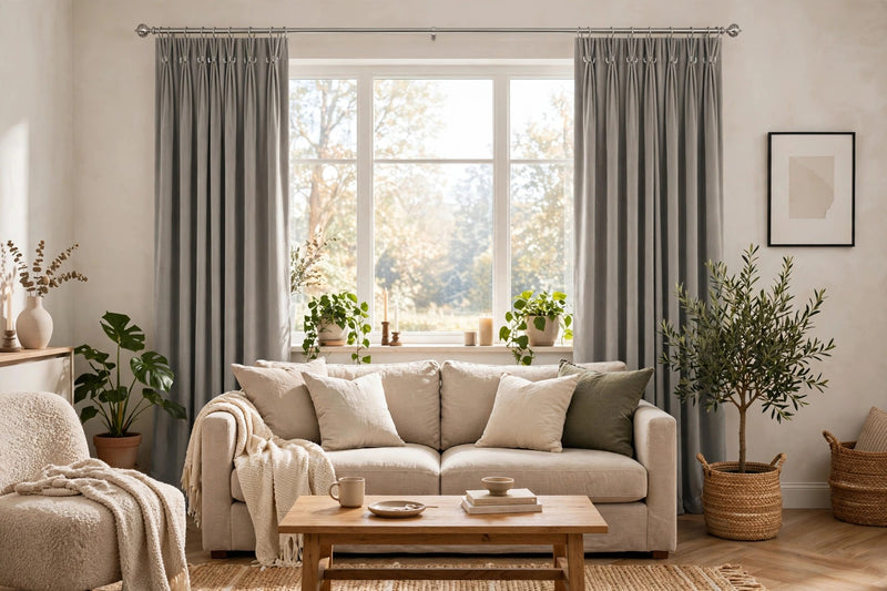 Anydrape Gray Velvet Blackout Curtains – High‑Quality Modern Luxury Drapes for Living Room, Bedroom & Dining Windows