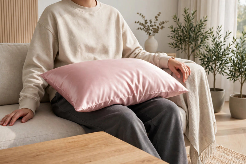 Anypillow Pink Mulberry Silk Pillowcase 50x90cm Luxury Soft Bedding