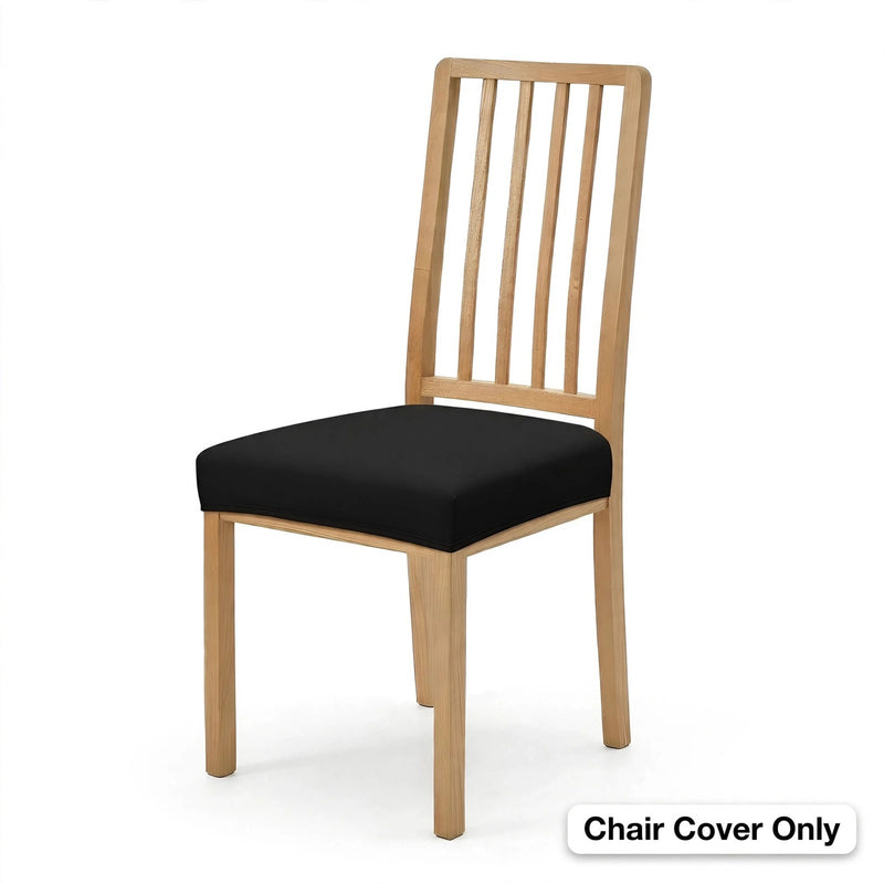 Anyseat Black Stretch Chair Cover – Washable, Removable Dining & Kitchen Seat Protector