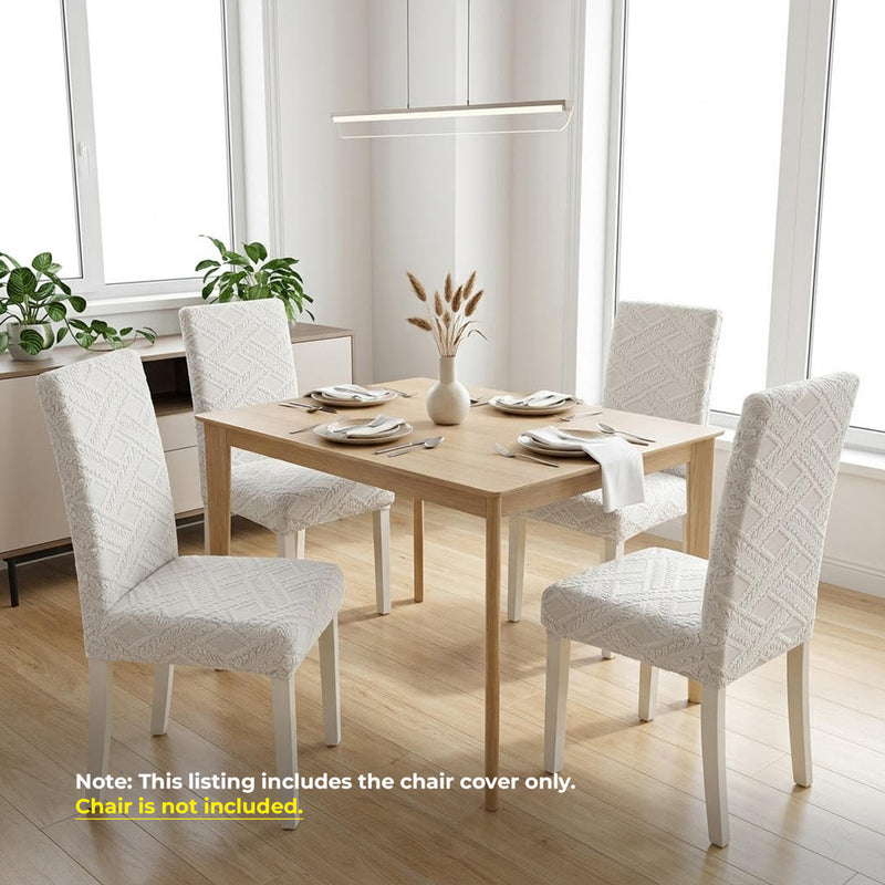 Anyseat Light Grey Knitted Chair Cover – Elastic Anti‑Dirt Design for Dining, Kitchen, Wedding, Hotel & Banquet Use