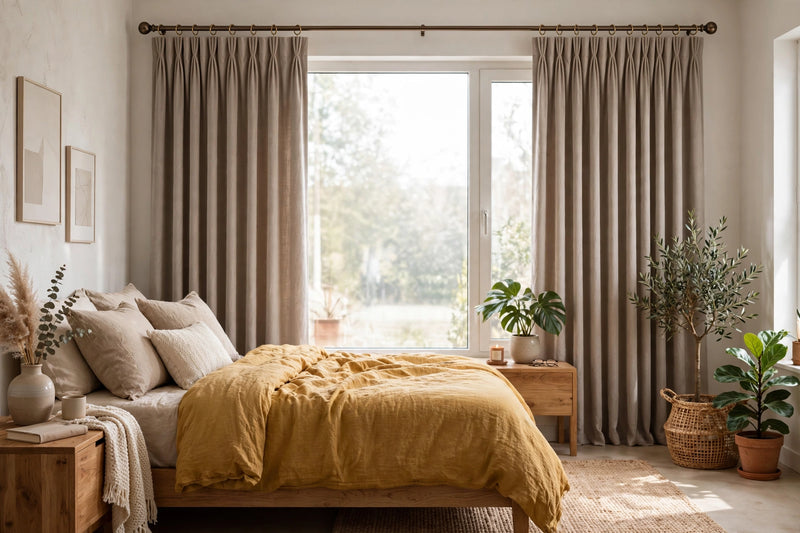 Anydrape Khaki Velvet Blackout Curtains – High‑Quality Modern Luxury Drapes for Living Room, Bedroom & Dining Windows