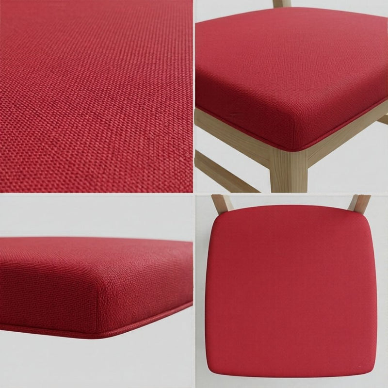 Anyseat Wine Red Plain No Print Chair Cover – Stretch Washable Removable Seat Cover for Dining & Kitchen