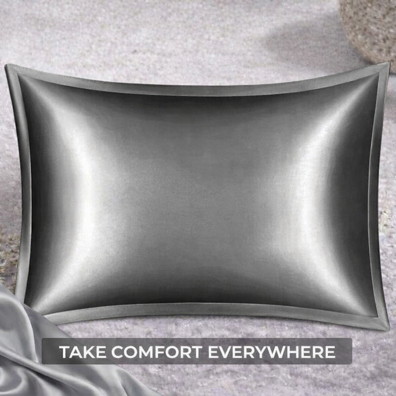ANYHOUZ Pillowcase 50x90cm Dark Gray Pure Real Silk For Comfortable And Relaxing Home Bed