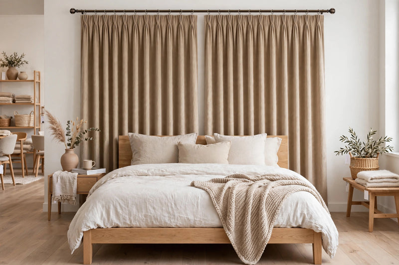 Anydrape Khaki Velvet Blackout Curtains – High‑Quality Modern Luxury Drapes for Living Room, Bedroom & Dining Windows