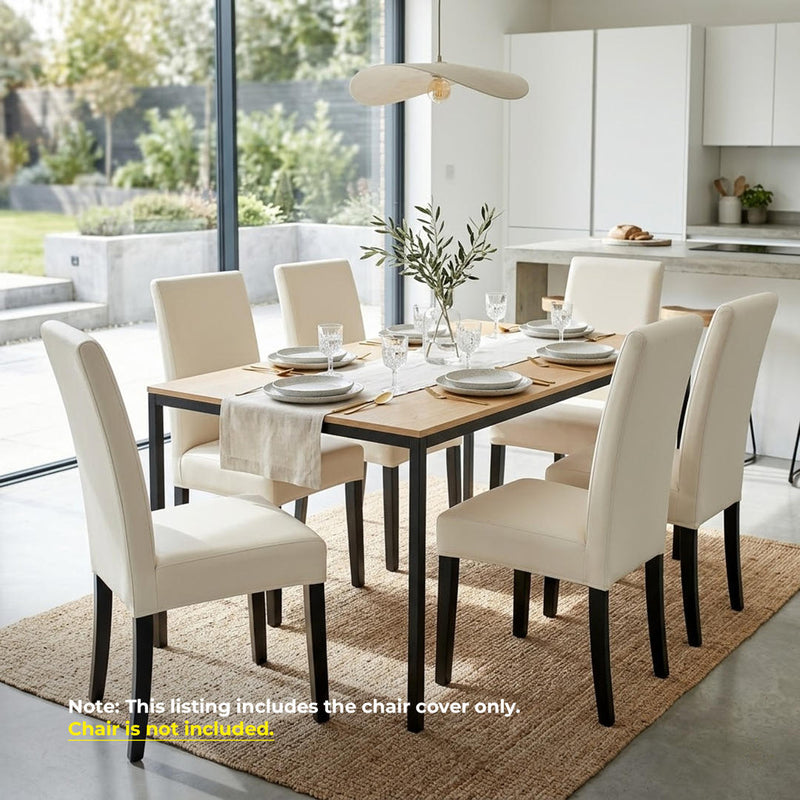 Anyseat Ivory Chair Cover – Waterproof Elastic Slipcover with Anti‑Dirt Protection for Dining Room, Kitchen, Wedding, Hotel, Banquet & Restaurant