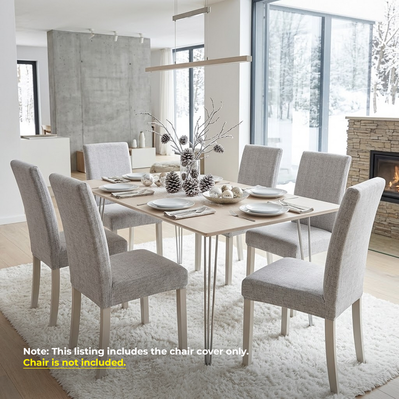 Anyseat Dirty White Plain Design Chair Cover – Elastic Slipcover with Anti‑Dirt Protection for Dining Room, Kitchen, Wedding, Hotel, Banquet & Restaurant