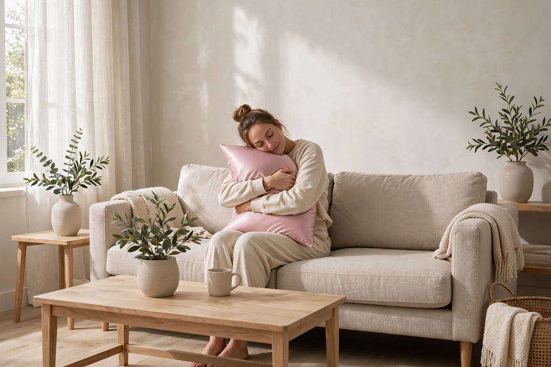 Anypillow Pillowcase 51x66cm Pink Natural Mulberry Silk For Comfortable And Relaxing Home Bed