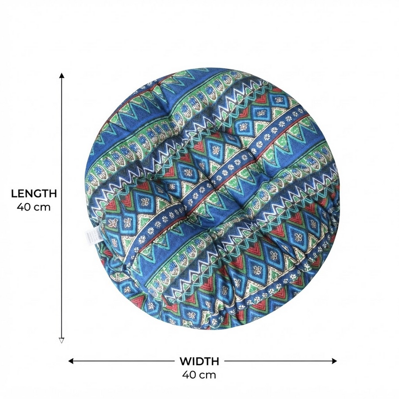 Anypillow Blue Seat Cushion – Bohemian Print Design