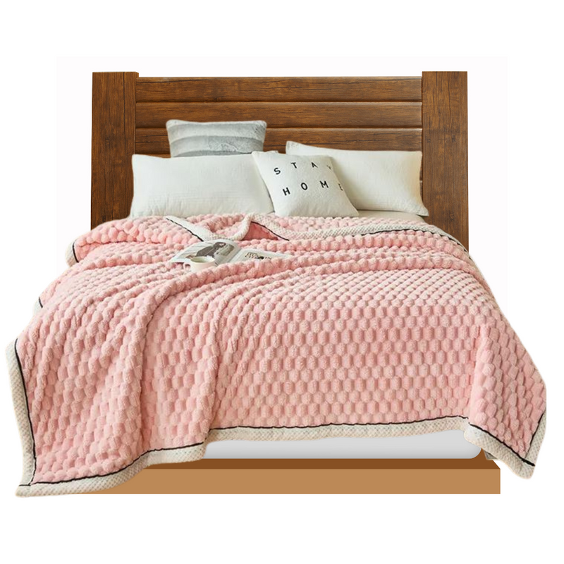 Anycozy Pink Velvet Soft Fluffy Warm Throw Blanket