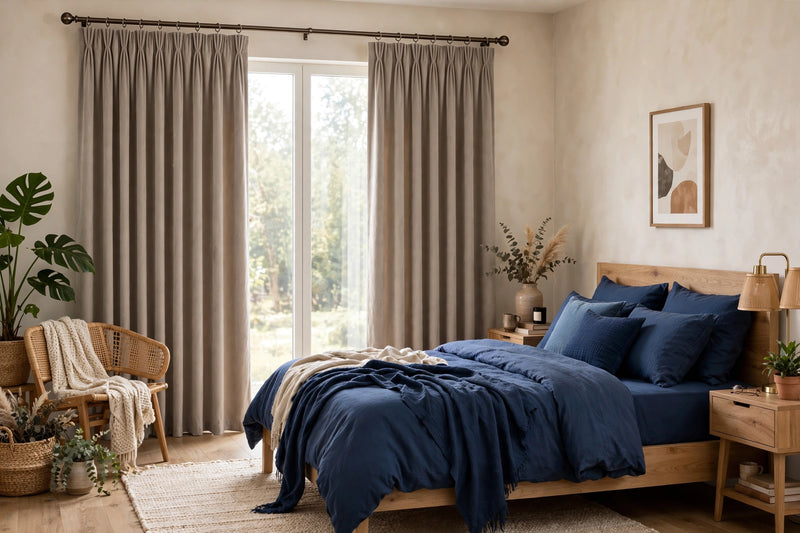 Anydrape Khaki Velvet Blackout Curtains – High‑Quality Modern Luxury Drapes for Living Room, Bedroom & Dining Windows