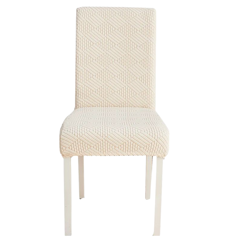 Anyseat Chair Cover Beige Checkered Line Design with Anti-Dirt and Elastic Material for Dining Room Kitchen Wedding Hotel Banquet Restaurant