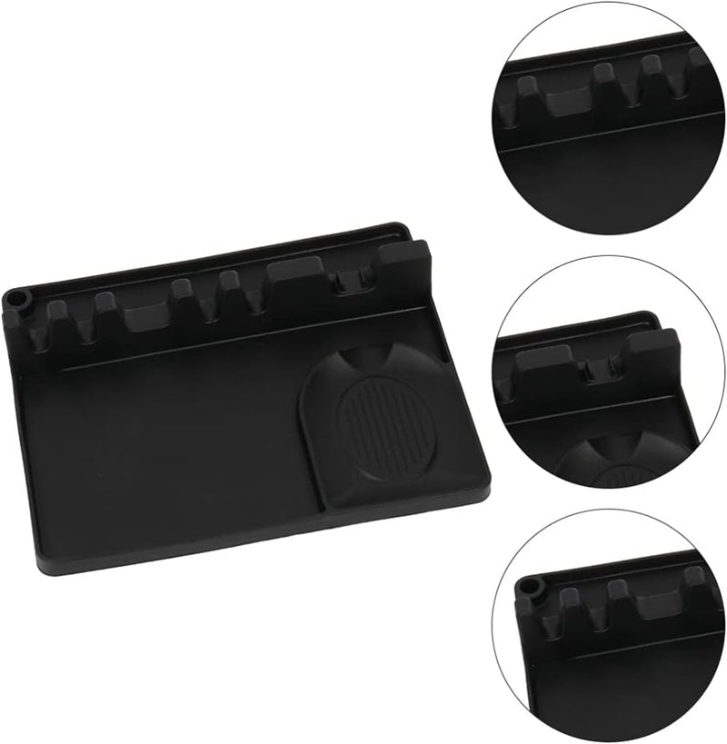 Anygleam Spoon Rest Grey Large Kitchen Pan Pot Cover Lid Rack Stand Organizer Fork Spatula Rack Holder Stand Tableware Storage Rack Holder