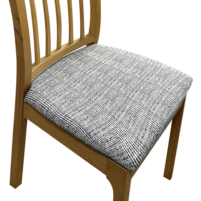 Anyseat Chair Cover Light Grey Corn Kennel Pattern Stretch Seat Cover for Home Dinning Kitchen Washable Removable