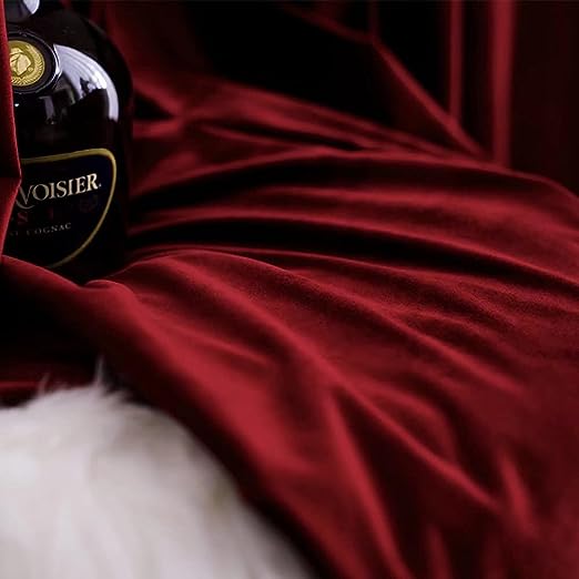 Anydrape Maroon Velvet Blackout Curtains – High‑Quality Modern Luxury Drapes for Living Room, Bedroom & Dining Windows