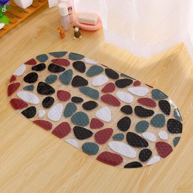 Anymat Pebble Mosaic Bathroom Mat – Printed Non‑Slip Shower Pad