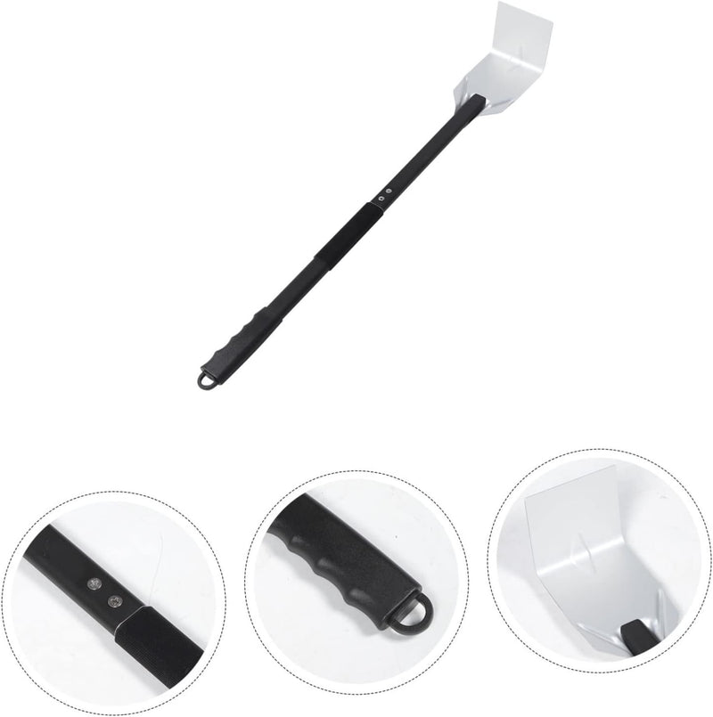 Anygleam Silver 67cm Small Aluminum Ash Rake and Coal Mixing Pizza Tool Accessories