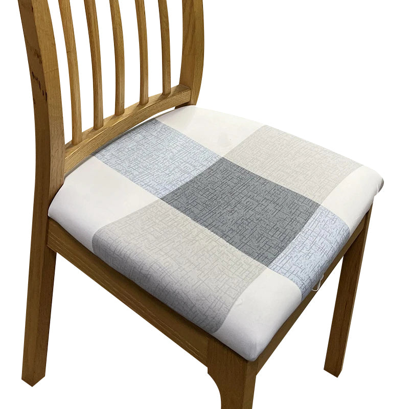 Anyseat  Chair Cover Beige Light Blue Simple Pattern Stretch Seat Cover for Home Dinning Kitchen Washable Removable