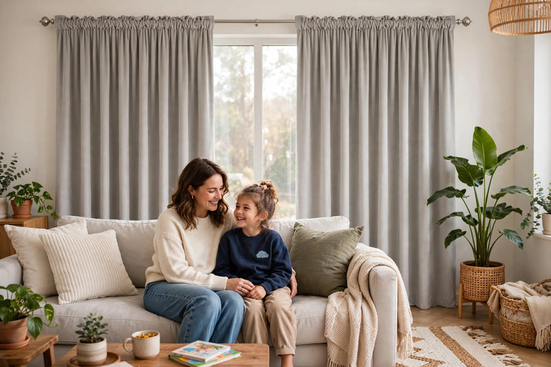 Anydrape Gray Velvet Blackout Curtains – High‑Quality Modern Luxury Drapes for Living Room, Bedroom & Dining Windows