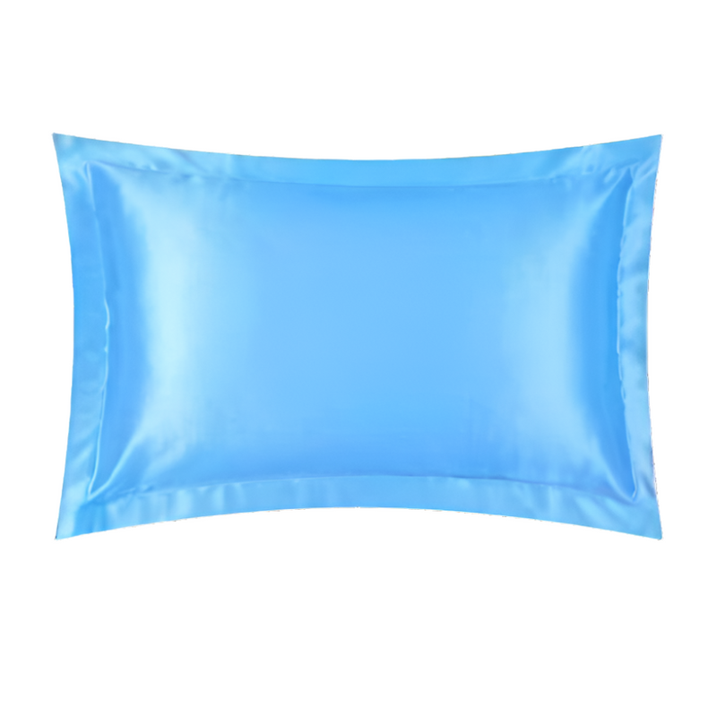 ANYHOUZ Pillowcase Water Blue Luxury Soft Natural Mulberry Silky Two Sided Satin Cover