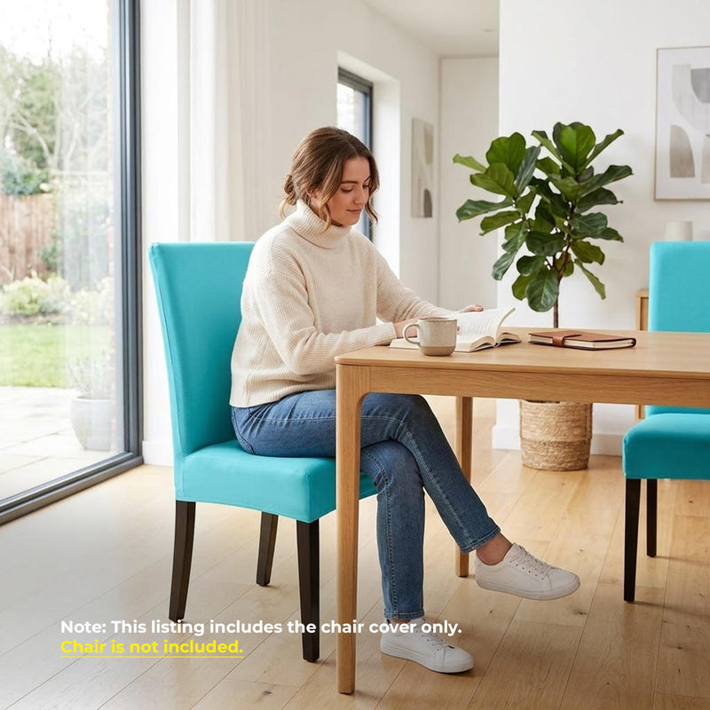 Anyseat Sky Blue Chair Cover – Waterproof Elastic Slipcover with Anti‑Dirt Protection for Dining Room, Kitchen, Wedding, Hotel, Banquet & Restaurant
