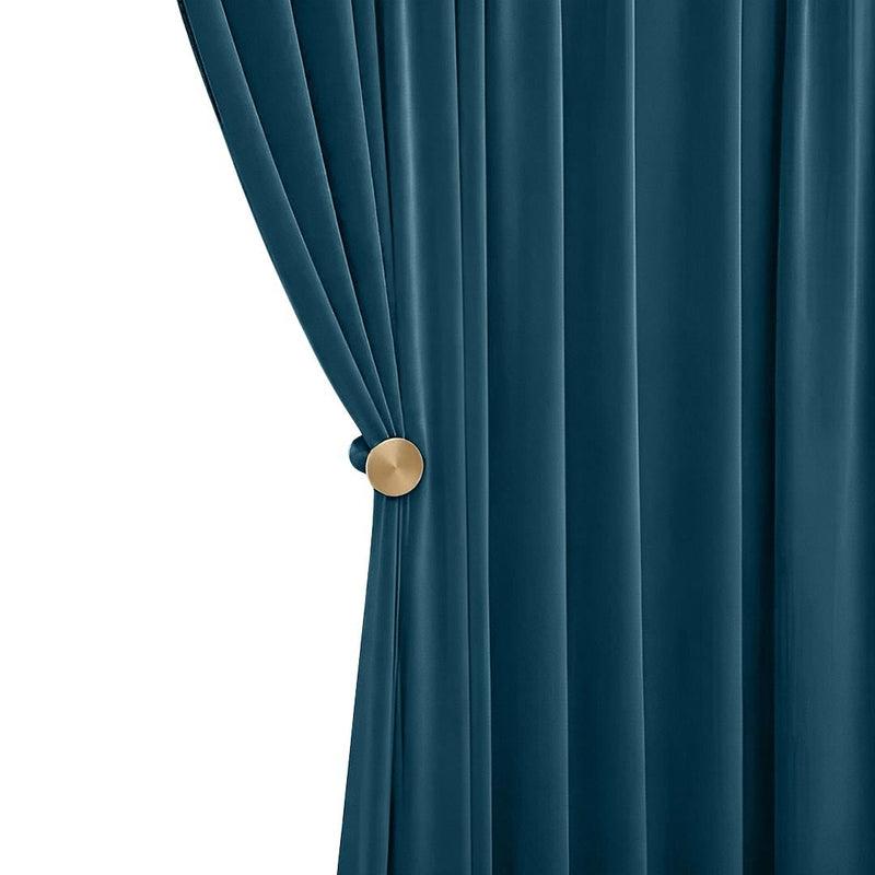 Anydrape Ocean Blue Velvet Blackout Curtains – High‑Quality Modern Luxury Drapes for Living Room, Bedroom & Dining Windows