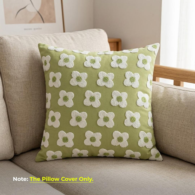 Anypillow Daisy Plush Decorative Cushion Cover – Soft Throw Pillowcase for Sofa & Bed