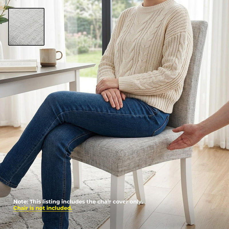 Anyseat Dirty White Plain Design Chair Cover – Elastic Slipcover with Anti‑Dirt Protection for Dining Room, Kitchen, Wedding, Hotel, Banquet & Restaurant