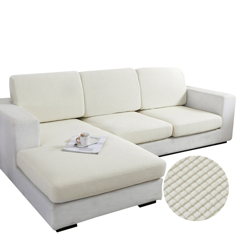 Anyseat Sofa Cover White Polyester Thick Stretchable Cushion For Living Room 1Pc Back Cushion
